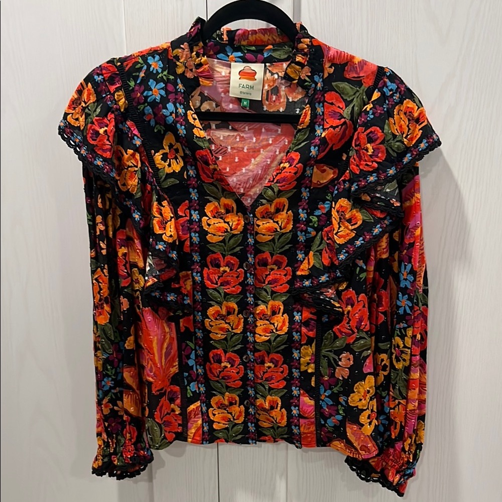 Farm Rio Women's Floral Top - Multicolor